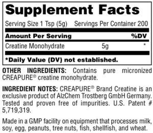 universal creatine ingredients 1