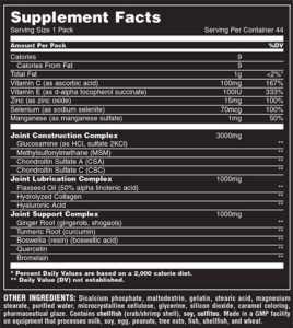 Animal Flex ingredients