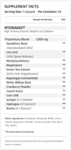 hydravax ingredients