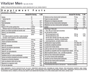 vitalizer men supp facts