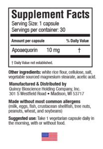 prevagen regular ingredients