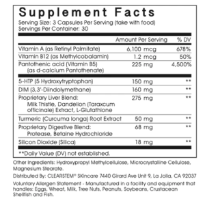 MINDBODYSKIN Supplement Facts