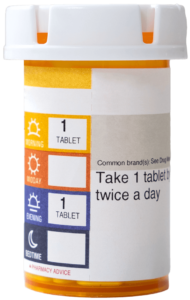 orange pill bottle concept for healthcare and medi R4R2MG9.png