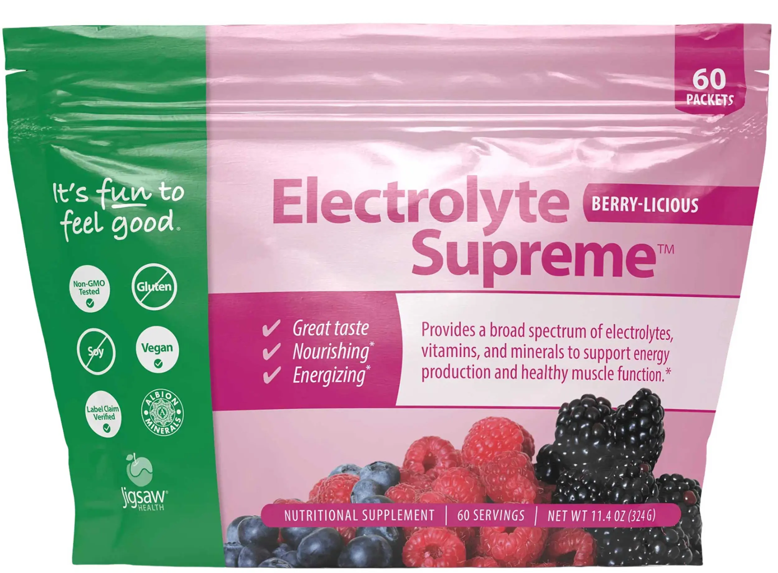 Electrolyte powder designed to support daily hydration and fluid balance