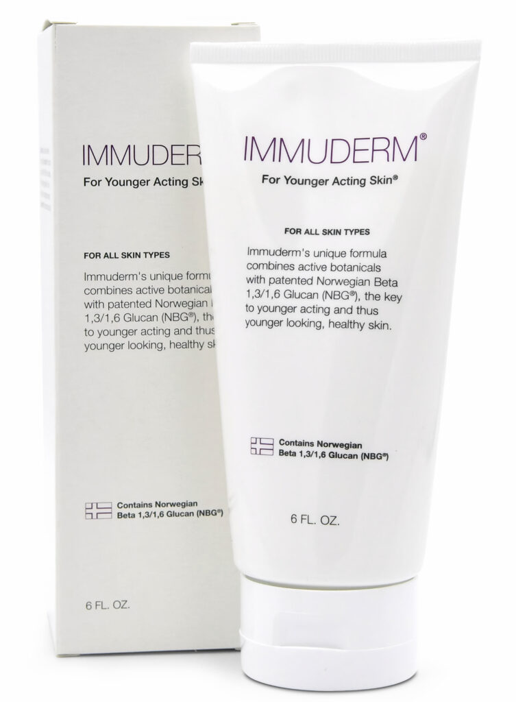 Immuderm skin cream with Norwegian beta glucan for skin support