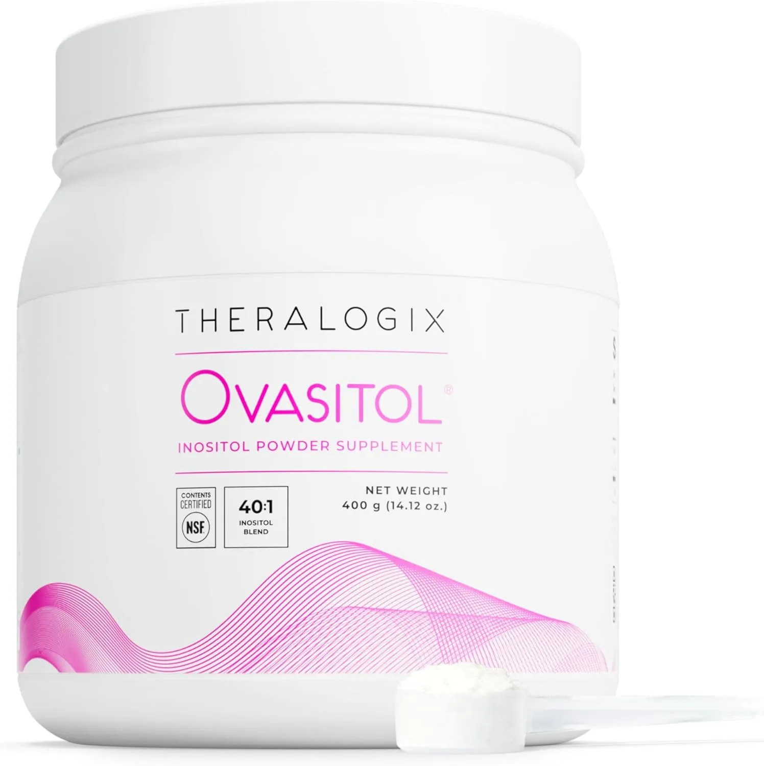 Ovasitol inositol powder formulated in a 40 to 1 ratio for daily hormonal balance support