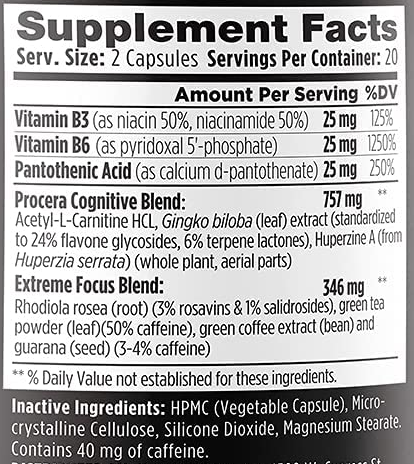 procera xtf ingredients procera xtf ingredients