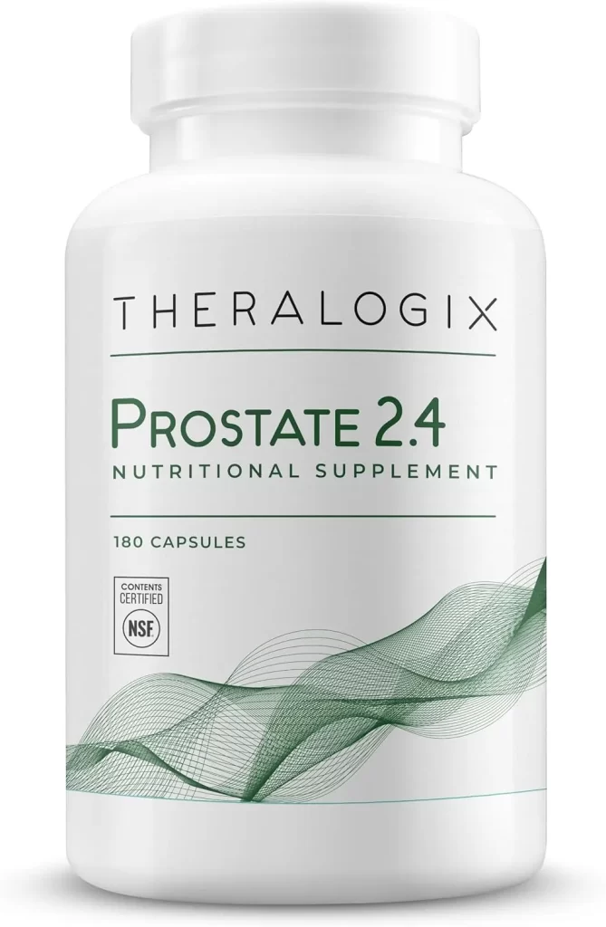 Theralogix Prostate 2.4 men's health supplement bottle, 90-day supply