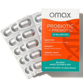Omax Triple Action Probiotic + Prebiotic (30 capsules)