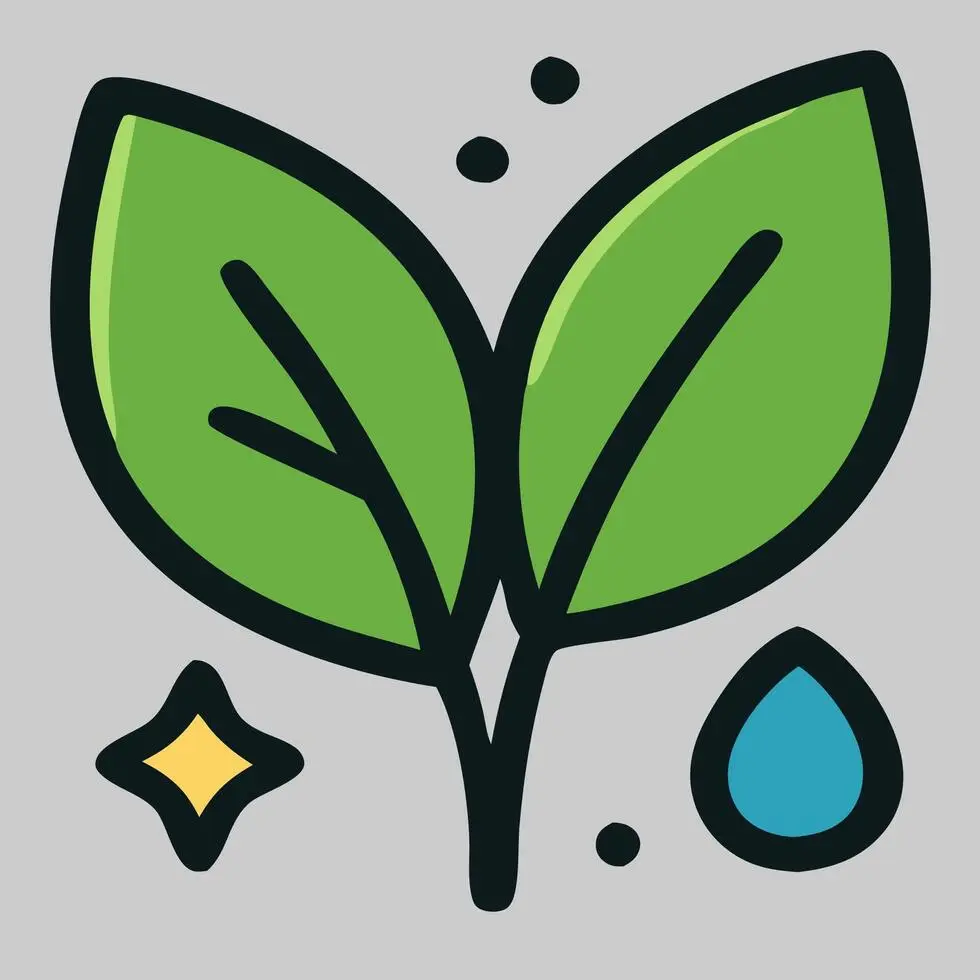 Water droplet wellness icon